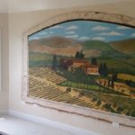 wall art elgin- tuscan painted mural