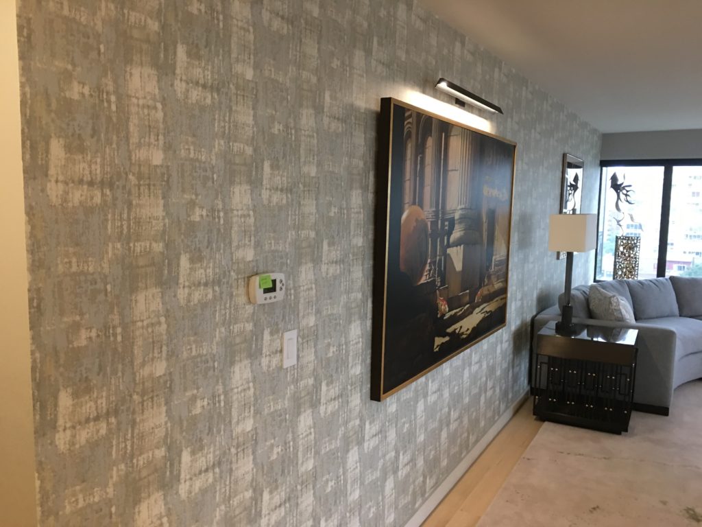 living room accent wallpaper