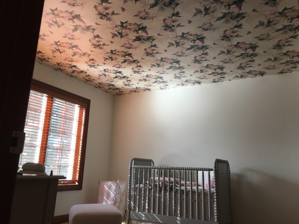 accent wallpaper ceiling