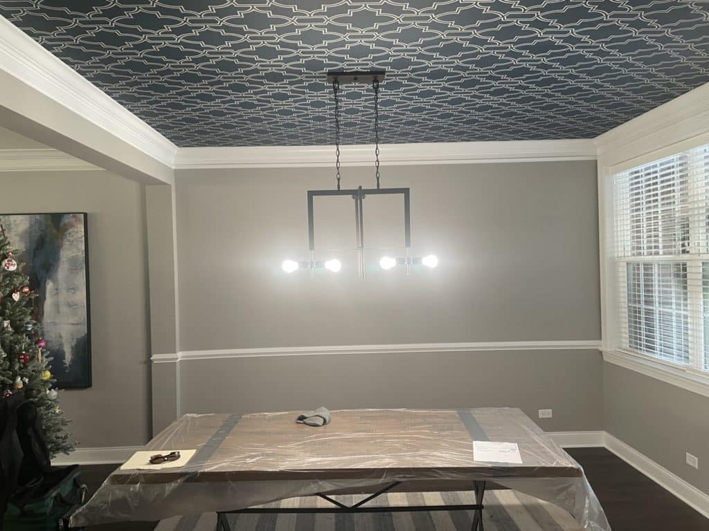 ceiling wallpaper - residential wallpaper installation - accent wallpaper